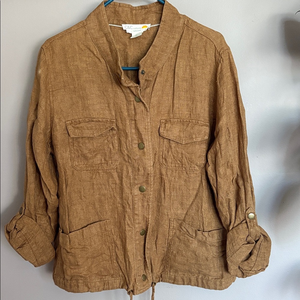 C&C California Tan Linen Jacket